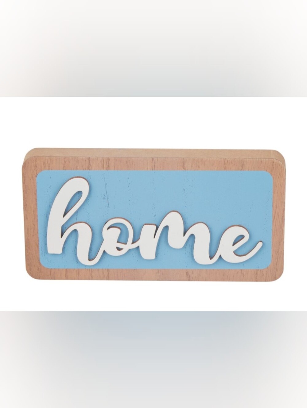 Welcome Script Wall Decor - Blue and White